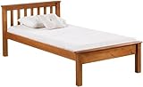 Alvin Twin Mission Style 100% Solid Wood Platform Bed, Honey Pine, Optional ....