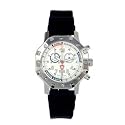 Swiss Timer Sailing Regatta Chrono, White Dial w/Date, Black Silicone Strap