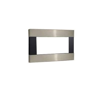 Decorative Metal Surround DF36M4BLSS - Matte Black and Stainless Steel