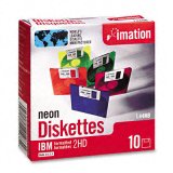 Imation 3.5in High Density Disk. Imation 3.5 inch Double Sided High Density Disks, Neon Card, 10-pack. Imation 41483