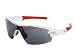 Oakley Men's Radar Pitch Sport Sunglasses (White/Text Frame/Grey Lens)