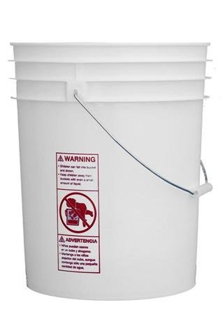 5 - Brand New 5 Gallon Plastic Food Grade Buckets with Tear Tab Lids