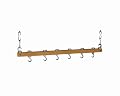 Concept Housewares PR-40200 36-Inch Hardwood Hanging Pot Rack, Natural