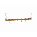 Concept Housewares PR-40200 36-Inch Hardwood Hanging Pot Rack, Natural