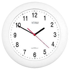 HTAWI HAA-1203W 12 Inch White Atomic Wall Clock
