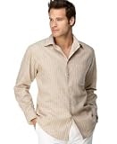  : Izod Linen Blend Stripe Shirt