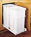 54 quart (Dual 27 qt.) (11-5/8'' W x 19-1/8'' H x 22'' D) Pull-Out Waste Container wi...
