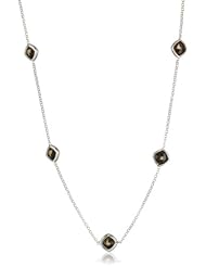 ELLE Jewelry Sterling Silver Smoky Quartz Necklace, 24"