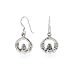 Eve's Addiction Sterling Silver Dangle Claddagh Earrings