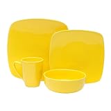 sengWare 4-Piece Uptown Square Dinnerware Set, Pomello