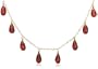 14k Yellow Gold, January Birthstone, Garnet Briolette Station Necklace, 16"