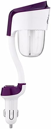 Car Humidifier, Aliceclub 50ml Mini Ultrasonic Cool Mist Humidifier Portable Aroma Essential Oil Diffuser with 5V/2.1A Dual USB Port Car Charger - Purple