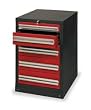 Storelogic 2HFP8 Workbench Pedestal, H 33 1/2, 5 Drawers
