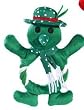Dog Toy - Zanies Festive Fling-A-Rings - Holiday Snowman Pet Toy - Green