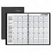 14-Month Planner,2PPM,English,11-7/8"x7-7/8" Pg Sz,Black, Sold as 1 each