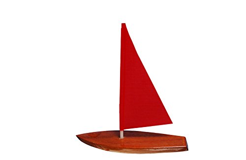 ONLY $7.95 WITH FREE SHIPPING!!! (Applied at Checkout) - T5 Sailboat (Red) - Floating Toy Boat, Model Sailboat, Toy Sailboats that Sail, Toy Sailboats that Float, Toy Sailboat Wood, Wooden