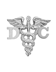 NursingPin - Doctor of Chiropractic Medicine Graduation Pin with Diamond in Silver