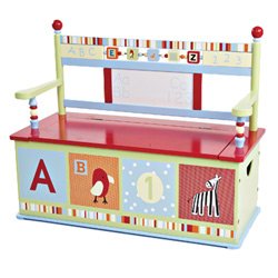 Alphabet Soup Toy Box Bench by Levels of Discovery