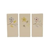 Produkt-Bild: 3 Keramik Wasser - Verdunster Luftbefeuchter f&uuml;r Heizung / Flachheizk&ouml;rper mit Blumenmotiv / Fr&uuml;hlingsblumen