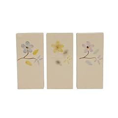 3 Keramik Wasser - Verdunster Luftbefeuchter f�r Heizung / Flachheizk�rper mit Blumenmotiv / Fr�hlingsblumen