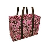 Blue Q Shoulder Tote Pink & Brown