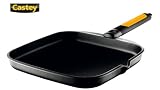 from Castey Castey Vulcano 27cm / 10.5 Inch Cast Aluminium Flat Griddle Square Pan (suitable for ovens & all hobs: gas, ceramic, electric & induction) Model 1P27