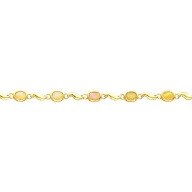 14K Yellow Gold 5.5cttw Opal Bracelet Jewelry 7 by FindingKing