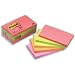 Post-it® Notes, Original Pad, 3 Inches x 5 Inches, Lined, Assorted Neon Colors, Five Pads per Pack