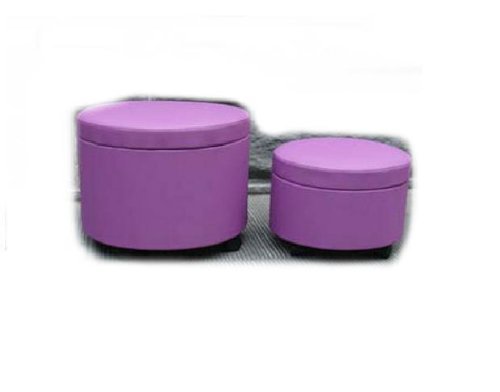 Imagen principal de Avocado Set De 2 Pufs Redondos Arezzo Morado
