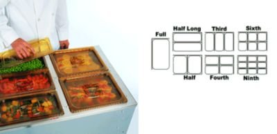 Rubbermaid Amber 1/2 Size Long Hot Food Pan, 4 H 104611
