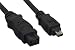 KENTEK 6 Feet FT 9 Pin to 4 Pin IEEE-1394B 1394A IEEE1394 Firewire iLINK DV Cable Cord 800/400 Mbps Bilingual for PC MAC DV Black