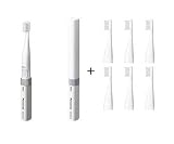 Panasonic Pocket Doltz EW-DS12 White | Power Toothbrush 1.06oz + 6 Replacement brush Set