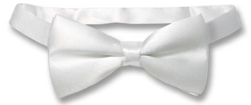 BOWTIE Solid WHITE Bow Tie Men Tuxedo Ties BowTies NEW