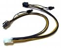Internes Y-Kabel Verteiler Adapter Grafikkarte-Stromkabel Strom Kabel 6-pin PCI-Express PCIe auf 2-mal Stecker 6- oder 8-pin SLI Crossfire