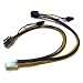 Internes PCIe-Strom-Verteiler-Kabel 1-x 6-polige Kupplung / 2-x 6+2-poliger Stecker f�r Grafikkarte