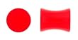 Red Acrylic Glow in the Dark Double Flared Plug - 0G - Sold as a Pair