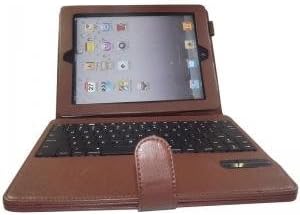 Totally Tablet Portfolio Case with Removable Bluetooth Keyboard for ipad 2/3/4