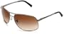 Ray-Ban RB3387 Aviator Wrap Sunglasses,Gunmetal Frame/Brown Gradient Lens,64 mm