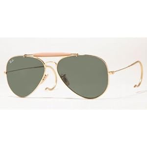 RAY BAN 3030 OUTDOORSMAN L0216 GOLD AVIATOR SUNGLASSES