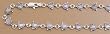 Sterling Silver Stone Anklet - Traingle Cut and Lavender - 10'' in Length