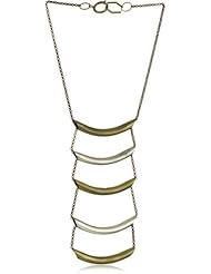 Mi Asunta "Five Piece " Sterling Silver and Oxidized Brass Necklace