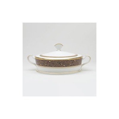 Noritake Xavier Gold Covered Vegetable Bowl