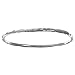 Stelring Silver Hammered Oval Thin Bangle Bracelet - Artisan Handcrafted in Mexico