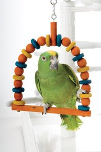 Hanging Wooden Bird Swing Medium 13L x 9.5W