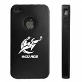 Apple iPhone 4 4S 4G Black Aluminum & Silicone Case Washington Wizards
