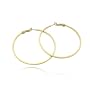 Boucles d'oreilles cr�oles anneaux plaqu� or jaune 18 K diam�tre 61 mm femme