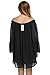 Meaneor Women's Sexy Off Shoulder Chiffon Boho Ruffle Sleeve Blouse Mini Dress