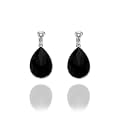 Fiorelli Schwarz und Silber Tr�nentropfen Ohrclips