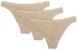 Calvin Klein Women’s Seamless Thong, Almond, Medium