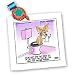 Londons Times Funny Panel Hollywood Cartoons - Taco Bell Dog With Problems - Quilt Squares